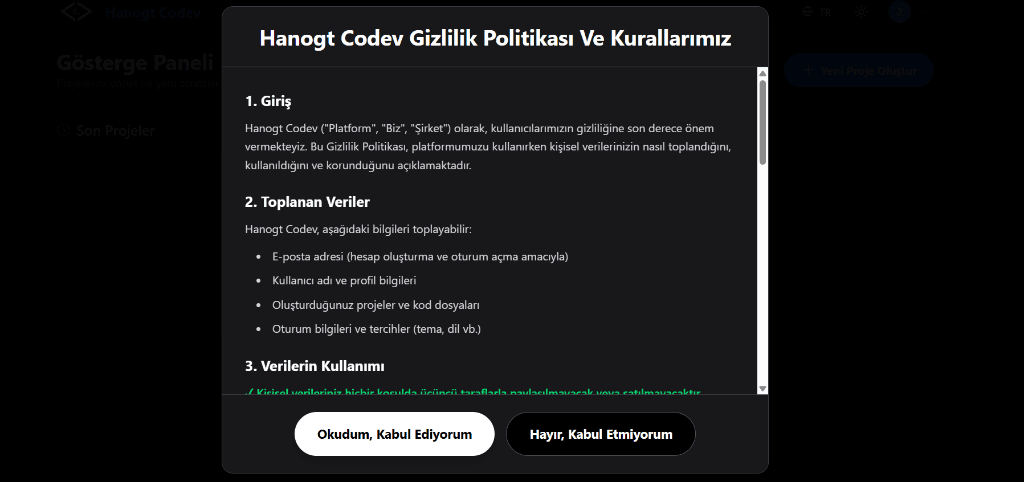 Gizlilik Politikasını Okuyun